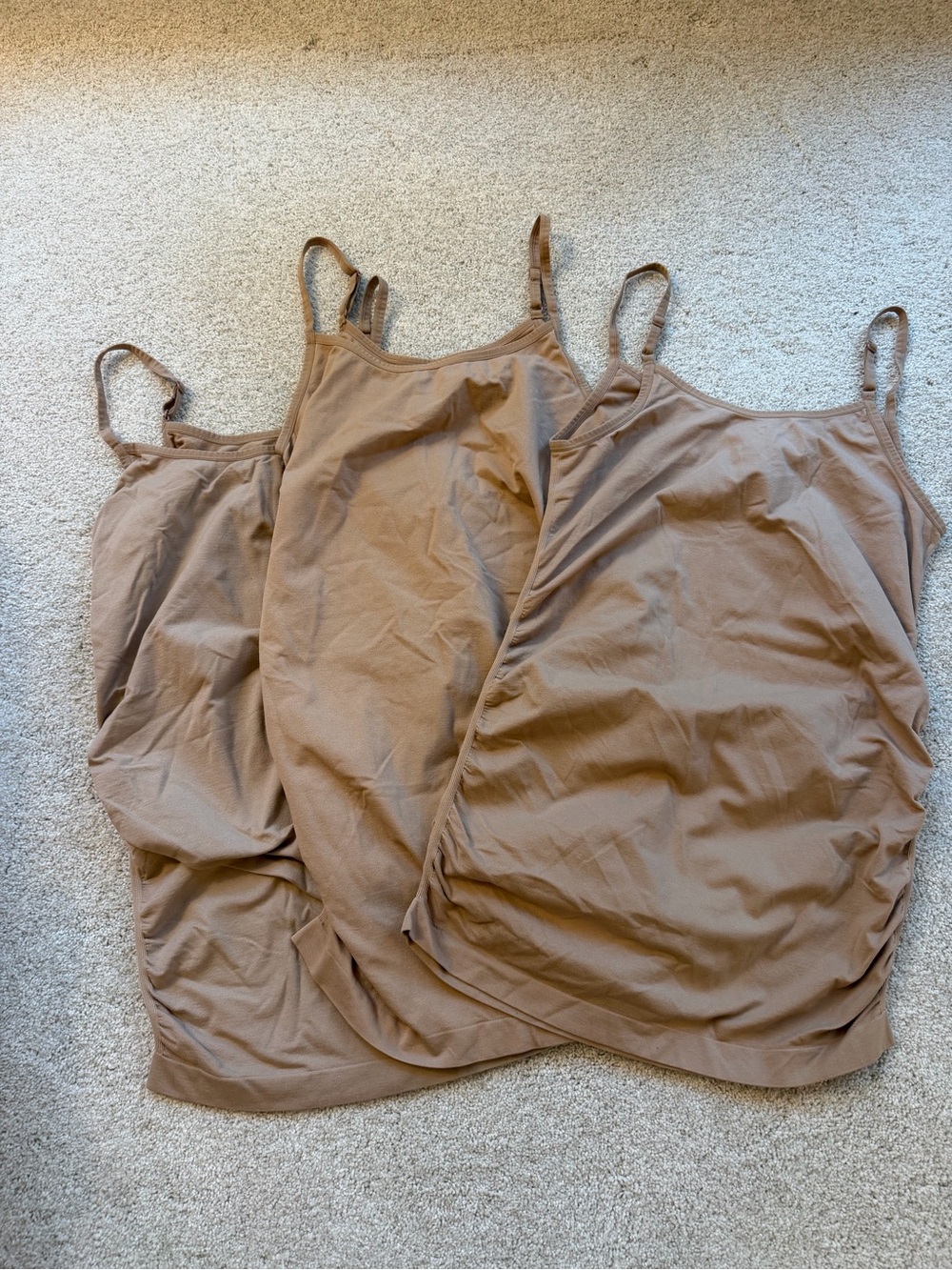 a:glow Women's Tank Camisoles in Light Brown (Set of 3)